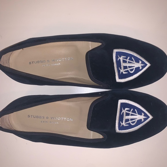 COPY - Stubbs & Wootten Velvet Slippers Size 10 - Picture 3 of 4